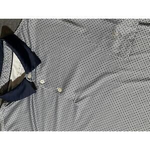 Maelreg Performance Men's Navy and White Casual Golf Polo Shirt - Size XL